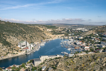 Naklejka premium Balaklava bay travel destination in Crimea