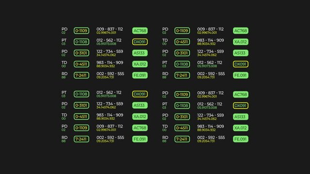 Green animated HUD ui element with alpha