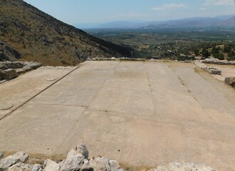 The main palace chamber on the top of the ancient prehistoric citadel of Mycenae