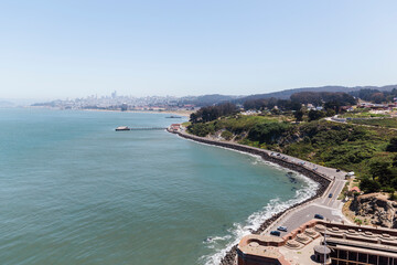 sea ​​landscape from above lonely day