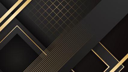 Abstract black and gold luxury textured background