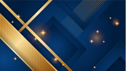 Abstract luxury blue and gold background. Abstract background with modern trendy fresh color for presentation design, flyer, social media cover, web banner, tech banner