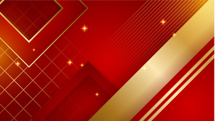 Fototapeta premium Abstract luxury red and gold background. Abstract background with modern trendy fresh color for presentation design, flyer, social media cover, web banner, tech banner