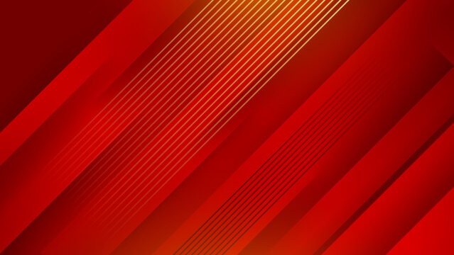 Abstract Luxury Red And Gold Background. Abstract Background With Modern Trendy Fresh Color For Presentation Design, Flyer, Social Media Cover, Web Banner, Tech Banner