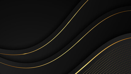 Abstract black and gold luxury background