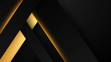 Abstract black and gold luxury background