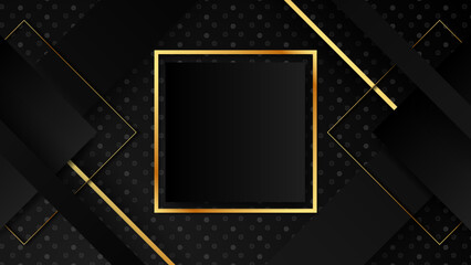 Abstract black and gold luxury background