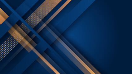 Obraz na płótnie Canvas Abstract luxury blue and gold background. Vector illustration abstract graphic design banner pattern presentation background web template.