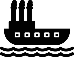 Obraz premium Steamboat Icon