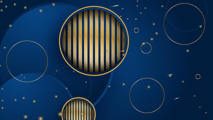 Naklejka premium Blue and gold abstract background