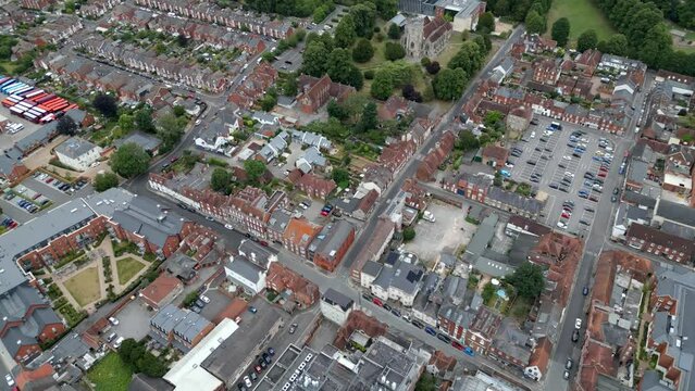 Aerial drone clip of salisbury uk