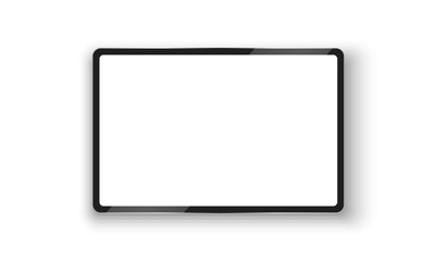 black tablet computer mock up. vector illustration 