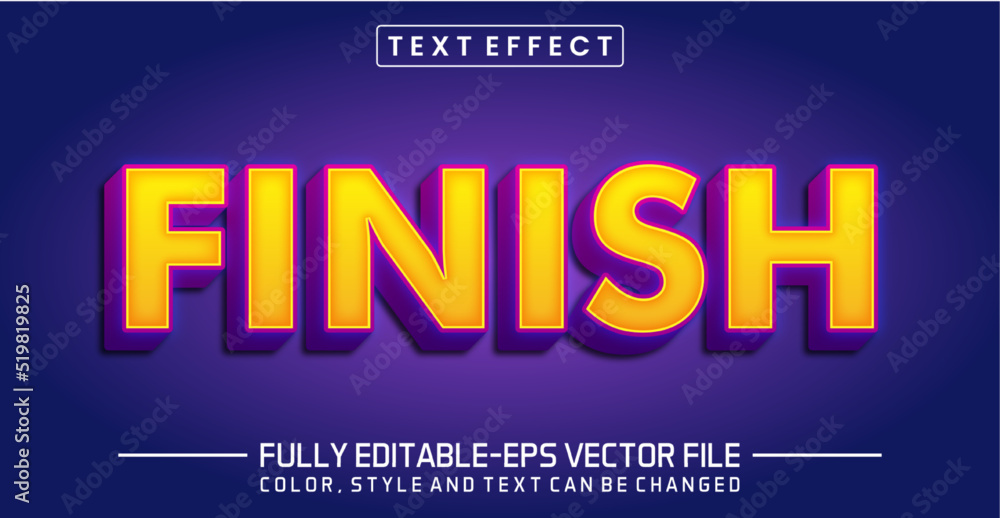 Poster finish font text effect editable