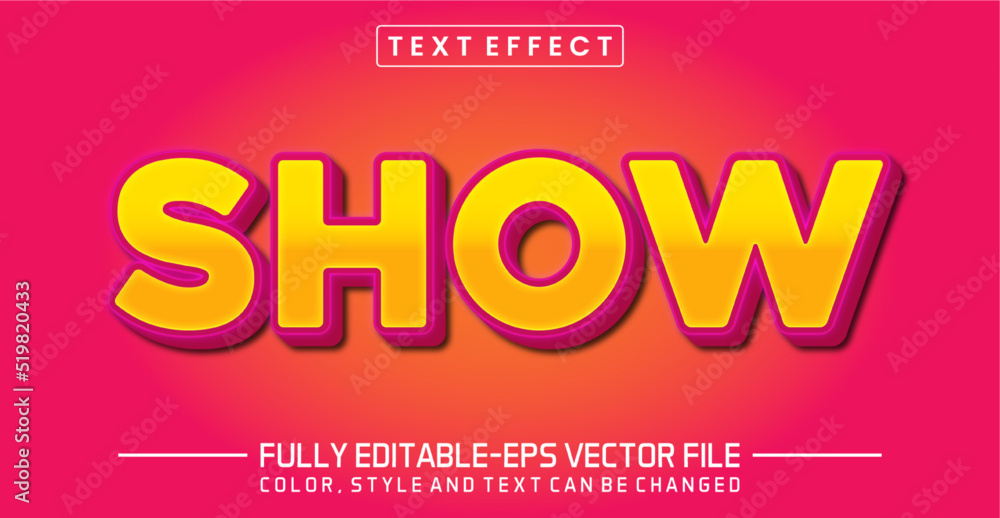 Poster show font text effect editable