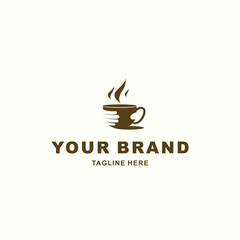 coffee cup and hand logo