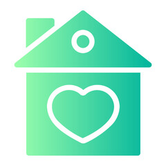 Obraz premium home gradient icon