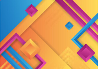 Fototapeta premium Abstract colorful geometric shapes background