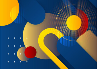 Obraz premium Abstract colorful geometric shapes background