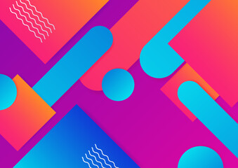 Abstract colorful geometric shapes background