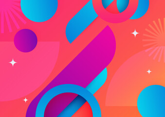 Abstract colorful geometric shapes background