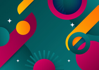 Abstract colorful geometric shapes background