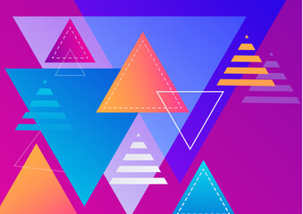 Obraz premium Abstract colorful geometric shapes background