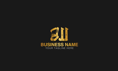JU  initial logo | initial based abstract modern minimal creative logo, vector template image. luxury logotype logo, real estate homie logo. typography logo. initials logo.