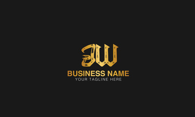 Fototapeta na wymiar JW initial logo | initial based abstract modern minimal creative logo, vector template image. luxury logotype logo, real estate homie logo. typography logo. initials logo.