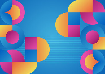 Abstract colorful geometric shapes background
