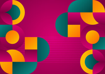 Abstract colorful geometric shapes background