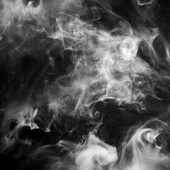 Movement of smoke,Abstract white smoke on black background.
