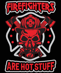 Firefighter T Shirt Design for print on demand