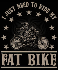 Fototapeta na wymiar Motorcycle T Shirt Design Vector 