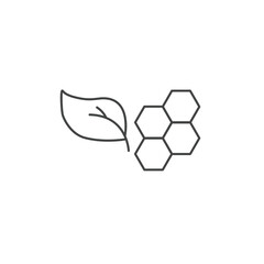 Obraz premium leaf and molecule symbolizing biotech icons symbol vector elements for infographic web