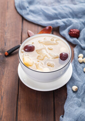 Nourishing red date, white fungus and lotus seed soup
