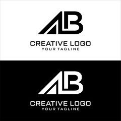 Creative letter ab logo design vektor	