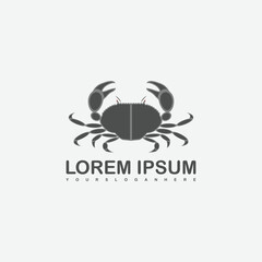 logo vector design template. crab icon