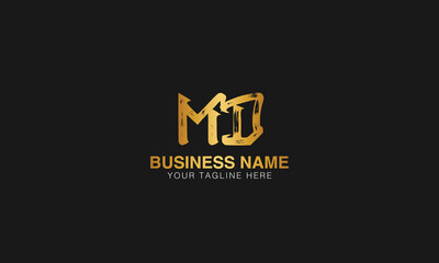 MD initial logo | initial based abstract modern minimal creative logo, vector template image. luxury logotype logo, real estate homie logo. typography logo. initials logo.