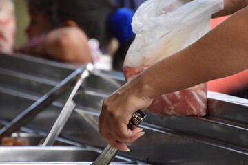 chef preparing food in a restaurant