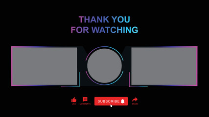Thank you for watching YouTube end screen background design layout for bloggers