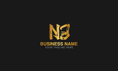 NJ initial logo | initial based abstract modern minimal creative logo, vector template image. luxury logotype logo, real estate homie logo. typography logo. initials logo.
