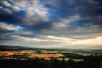 sunset over the fields