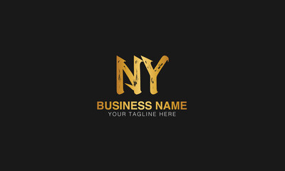 Fototapeta premium NY initial logo | initial based abstract modern minimal creative logo, vector template image. luxury logotype logo, real estate homie logo. typography logo. initials logo.
