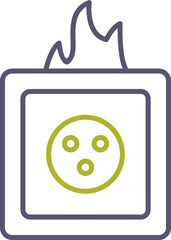 Unique Fire in Socket Vector Icon