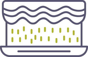 Fototapeta premium Unique Cream Cake Vector Icon