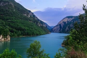 Fototapeta na wymiar Amazing View to the Nature and Drina river of Bosnia and Herzegovina, Balkans