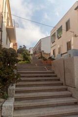 narrow street in Santa Teresa Gallura on Sardinia, Capo Testa, Sardinia Italy