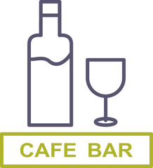 Unique Drinks Cafe Vector Icon