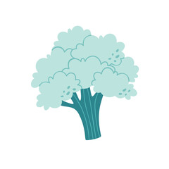 Broccoli, vegetable. Autumn and summer harvest, farming. Healthy food. Vector illustration in flat style
