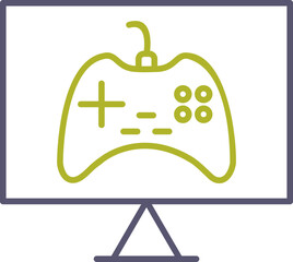 Unique Online Games Vector Icon